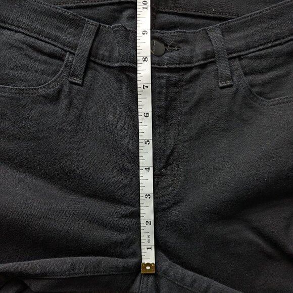 J Brand Super Skinny Mid Rise Black Jeans in Colourway Seriously Black - Picture 10 of 12